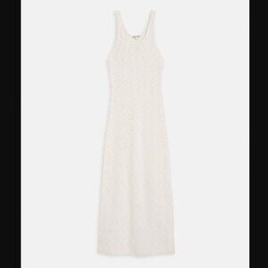 NWT Alex Mill Serena Dress In Cotton Boucle in Ivory | Size S